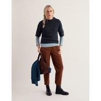 Seasalt Cornwall Cotton Blend Relaxed Jumper with Merino Wool Navy