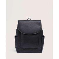 Seasalt Cornwall Leather Top Handle Backpack Dark Navy