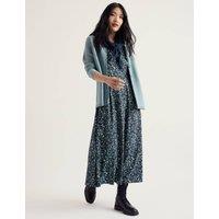 Seasalt Cornwall Pure Cotton Textured Crew Neck Cardigan Light Blue