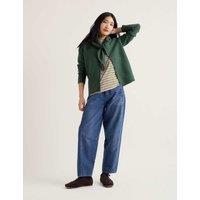 Seasalt Cornwall Pure Cotton Textured Crew Neck Cardigan Dark Green
