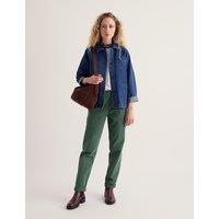 Seasalt Cornwall Cotton Rich Tapered Ankle Grazer Trousers Dark Green