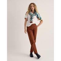 Seasalt Cornwall Cotton Rich Tapered Ankle Grazer Trousers Brown