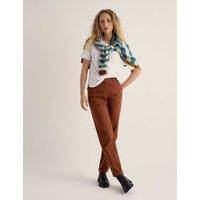Seasalt Cornwall Cotton Rich Tapered Ankle Grazer Trousers Brown