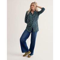 Seasalt Cornwall Cotton Modal Blend Floral Button Through Tunic Navy Mix
