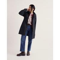 Seasalt Cornwall Waterproof Hooded Longline Rain Jacket Navy
