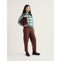Seasalt Cornwall Wool Rich Striped Button Front Relaxed Cardigan Blue Mix