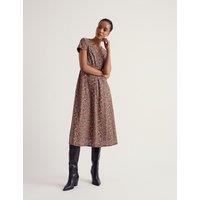 Seasalt Cornwall Pure Cotton Floral V-Neck Midi Wrap Dress Multi