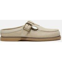 Timberland Classic Leather Boat Shoe Clog Mules Soft White