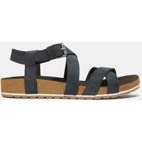 Timberland Malibu Waves Leather Ankle Strap Sandals Black