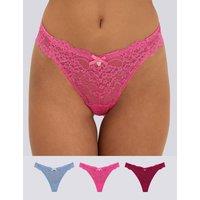 Boux Avenue 3 Pack Pure Cotton Thongs Multi