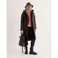 Seasalt Cornwall Waterproof Hooded Longline Raincoat Khaki