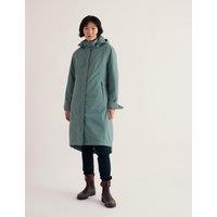 Seasalt Cornwall Waterproof Hooded Relaxed Longline Raincoat Blue