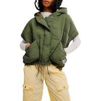 FP Movement Happy Trails Hooded Padded Relaxed Poncho Dark Green
