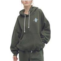 FP Movement Final Call Cotton Rich Logo Hoodie Dark Green Mix
