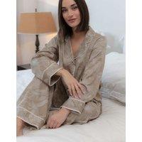 Cyberjammies Cotton Modal Printed Pyjama Set Beige Mix