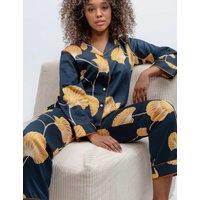 Cyberjammies Cotton Modal Leaf Print Pyjama Set Navy Mix