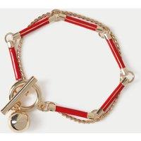 M&S Red Cylinder T Bar Wristwear Red Mix