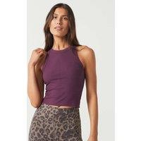 Lilybod Harmony Racerback Crop Tank Top Plum