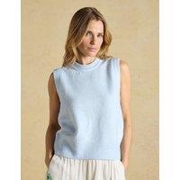 Joules Crew Neck Knitted Vest Light Blue