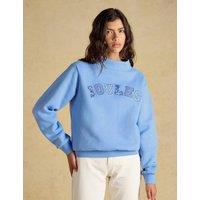 Joules Cotton Rich Slogan Sweatshirt Blue Mix