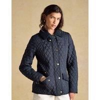 Joules Quilted Collared Jacket Navy