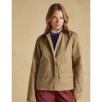 Joules Pure Cotton Embroidered Utility Jacket Tan