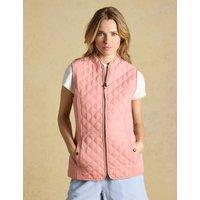 Joules Showerproof Quilted Zip Through Gilet Light Pink