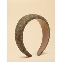 Joules Wool-Rich Tweed Headband Green Mix