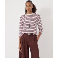HUSH Pure Cotton Striped Top Red Mix