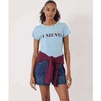 HUSH Pure Cotton Striped Top Blue Mix