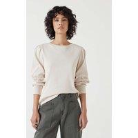 HUSH Pure Cotton Puff Sleeve Top Cream
