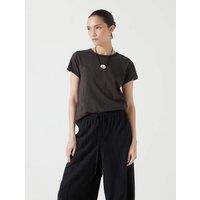 HUSH Pure Cotton Crew Neck T-Shirt Dark Brown