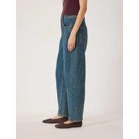 HUSH Tapered Leg Carrot Fit Jeans Blue Denim