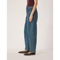 HUSH Tapered Leg Carrot Fit Jeans Blue Denim