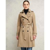 HOBBS Cotton Rich Longline Trench Coat Brown