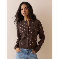 Nobody's Child Jacquard Polka Dot Cardigan Multi