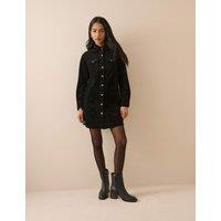 Nobody's Child Cord Mini Shirt Dress Black