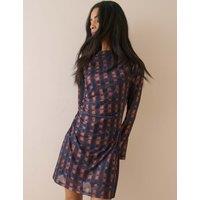 Nobody's Child Checked Mini Skater Dress Brown