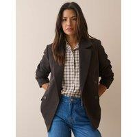 Nobody's Child Double Breasted Blazer Dark Brown