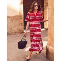 RO&ZO Pure Cotton Striped Midaxi T-Shirt Dress Red Mix