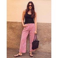 RO&ZO Striped Barrel Leg Jeans Red Mix