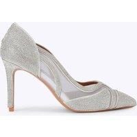 Carvela Sparkle Stiletto Heel Pointed Court Shoes Silver