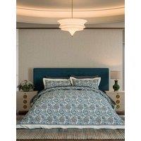 V&A Pure Cotton Elysian Bedding Set Navy Mix