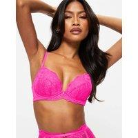 Ann Summers Sexy Lace Wired Plunge Bra (A-G) Bright Pink