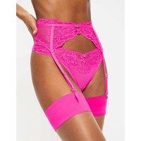 Ann Summers Sexy Lace Floral Lace Suspender Bright Pink