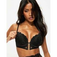 Ann Summers Lace Wired Plunge Bra (A-G) Black