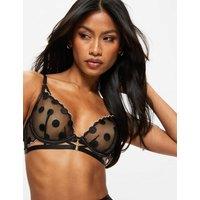 Ann Summers Spot Mesh Wired Plunge Bra (A-E) Black