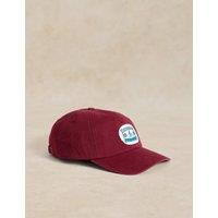White Stuff Pure Cotton Patch Detail Baseball Cap Red