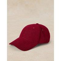 White Stuff Cord Baseball Cap Red