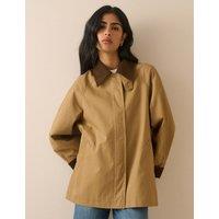 Nobody's Child Pure Cotton Collared Jacket Beige